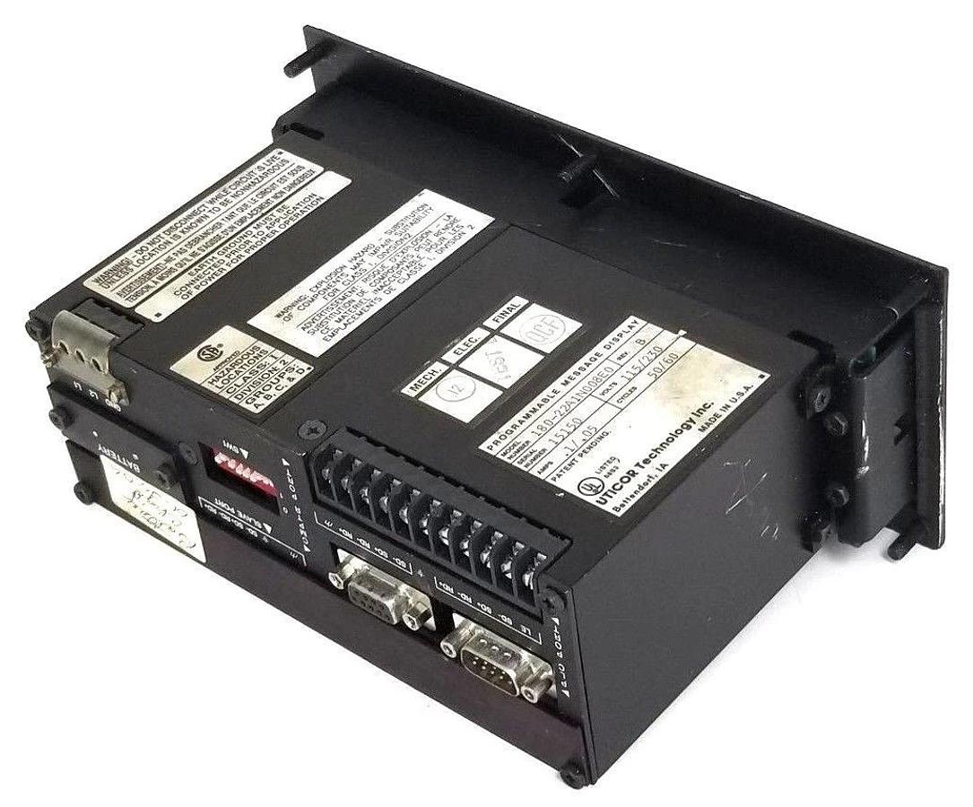 Used UTICOR 180-22A1N008E0 PROGRAMMABLE MESSAGE DISPLAY 18022A1N008E0