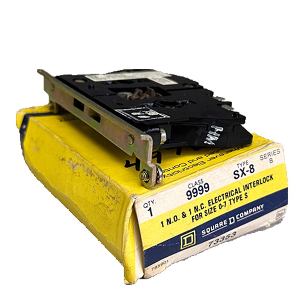 Used NEW SQUARE D 9999-SX-8 / 9999SX8 SERIES B ELECTRICAL INTERLOCK FOR SIZES 0-7