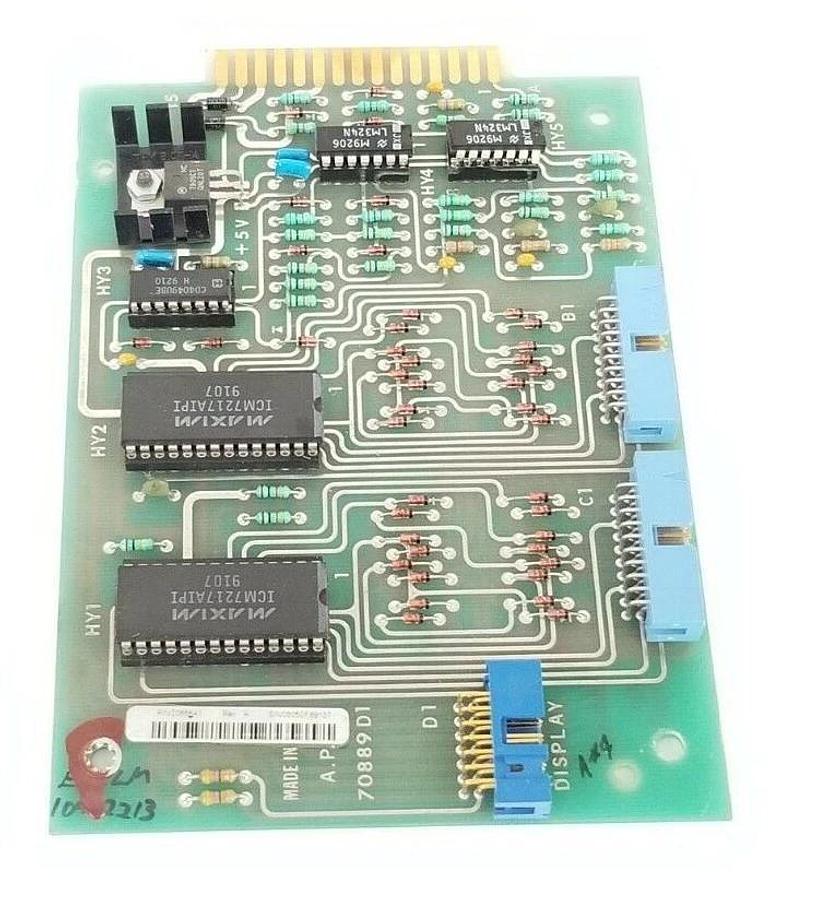Used AUTOMATED PACKAGING 70889D1 PC COUNTER BOARD 70888A1 REV A