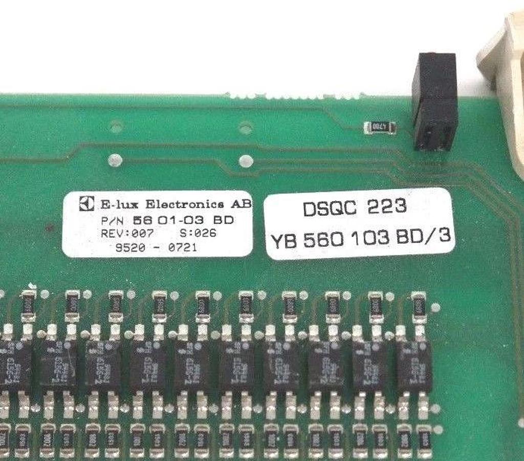 Used ABB DSQC-223 I/O BOARD 3HAB-2214-8/3, REV 007, 56-01-03-BD, YB-560-103-BD/3