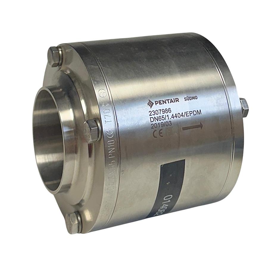 Used PENTAIR SUDMO 2307986 SANDWICH STYLE NON-RETURN VALVE DN65/1.4404/EPDM NSNP