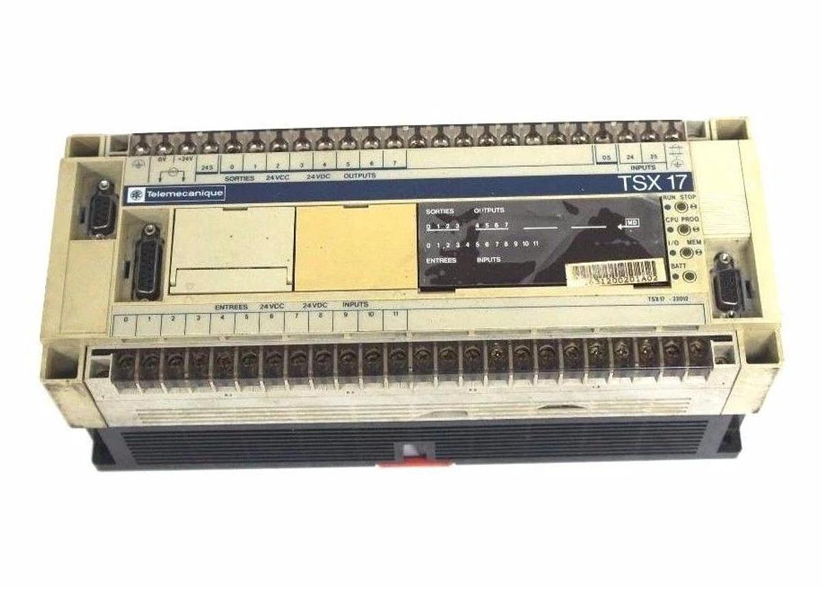 Used SCHNEIDER TELEMECANIQUE TSX17-20 CONTROLLER DC 20I/O TRANS V: 1.4 TSX-172-2012