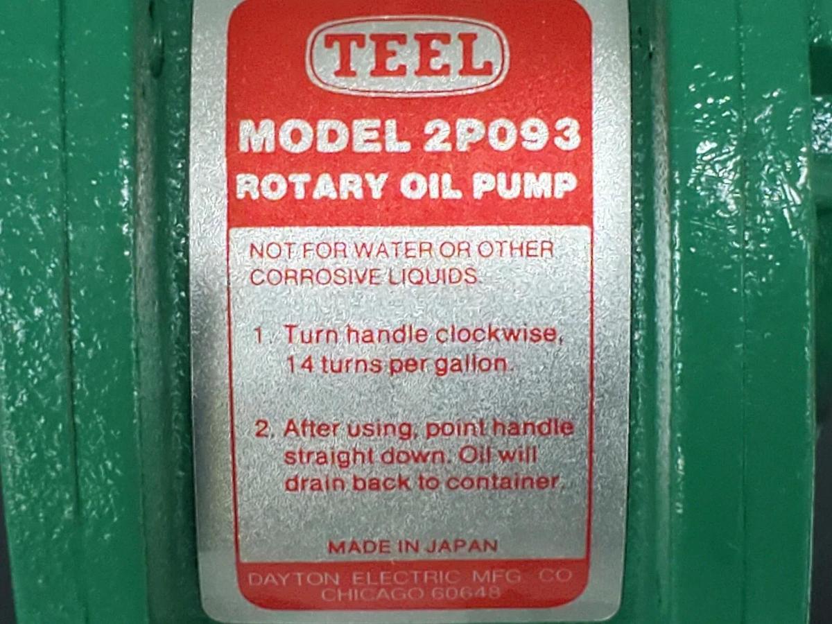 Used NIB DAYTON / TEEL 2P093 ROTARY DRUM / HAND OIL PUMP