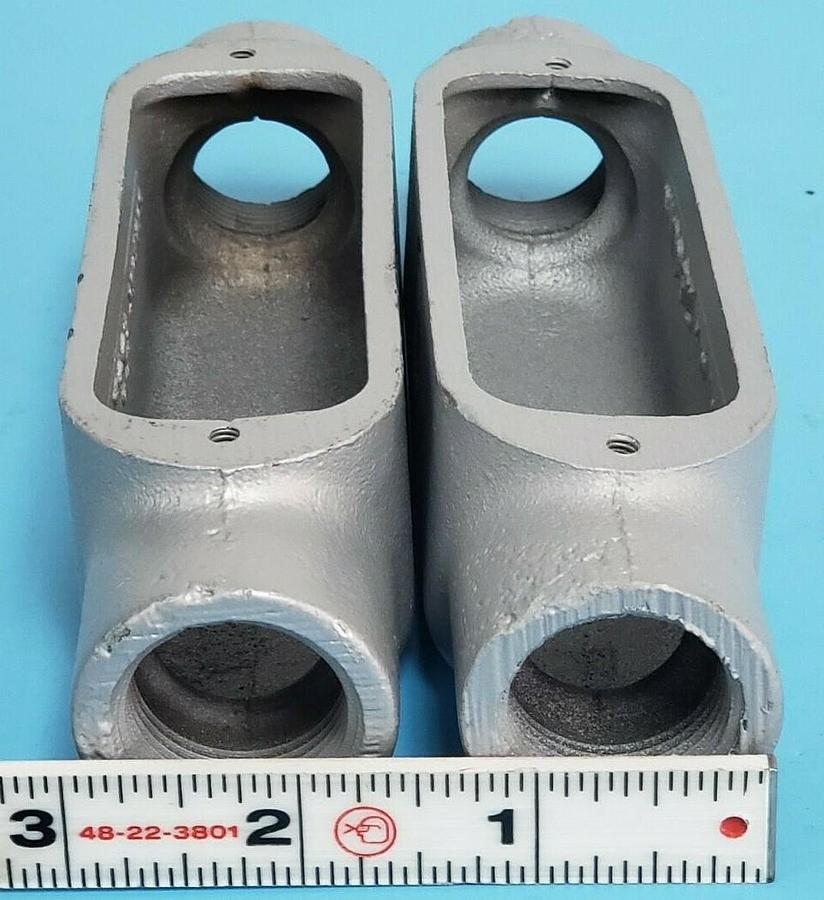 Used LOT OF 2 NIB APPLETON C75-M CONDUIT BODIES / UNILETS 3/4" TYPE C FORM 35 C75M