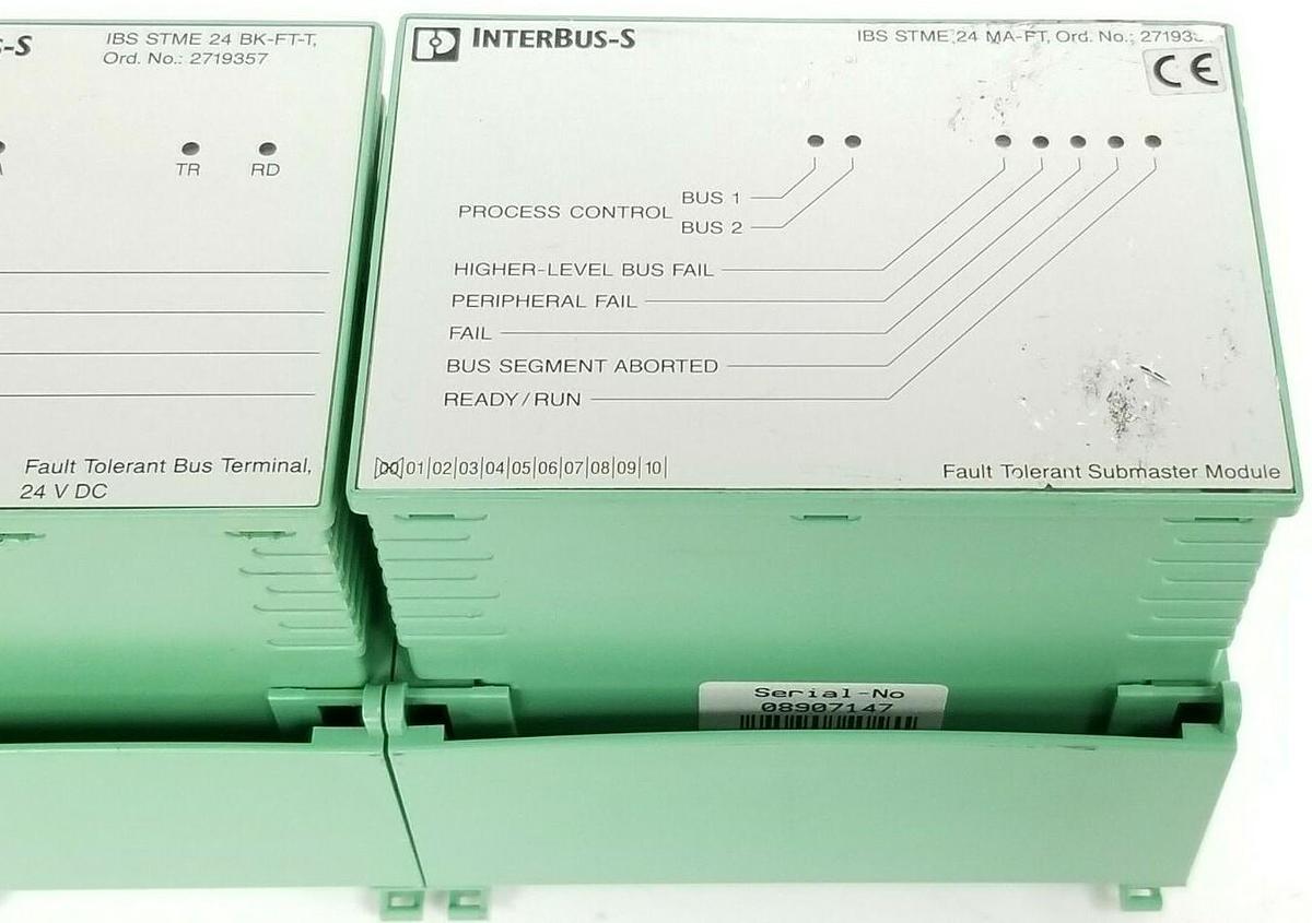 Used PHOENIX CONTACT NR. 2722616 IBS-ST-24-SSC-T INTERBUS MODULE IBS STME 24 MA-FT