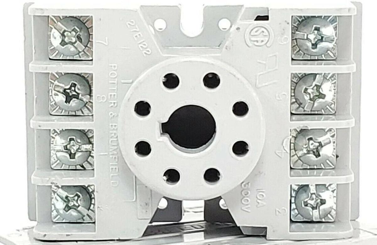 LOT OF 3 NEW POTTER & BRUMFIELD 27E122 RELAY SOCKETS 10A 300V
