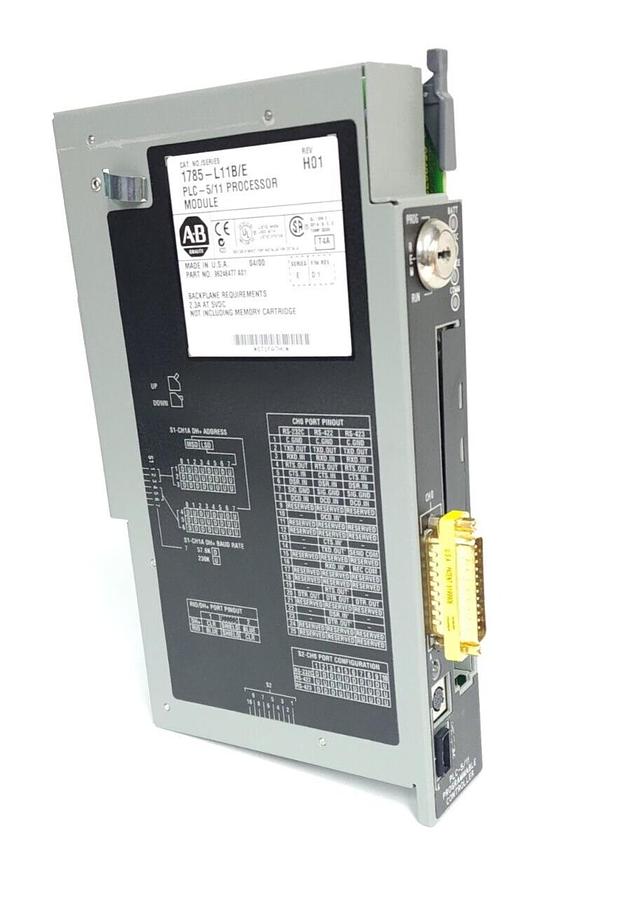 Used ALLEN BRADLEY 1785-L11B/E PLC-5/11 PROCESSOR MODULE SER. E F/W REV. D.1