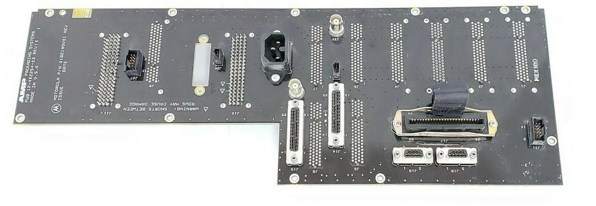 Used AMP PACKAGING SYSTEMS 35-402253-02 REV G BOARD MOTOROLA P/N: 0182195V01