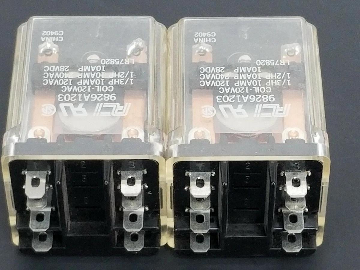 Used LOT OF 2 ACI 9826A1203 RELAYS COIL: 120VAC