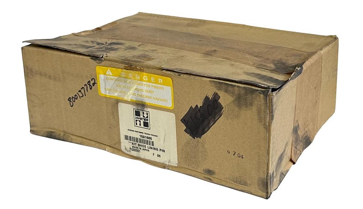 Used NEW HYSTER YALE 1591665 / 800137782 OEM BRAKE SHOE SET LINING KIT FOR FORKLIFT