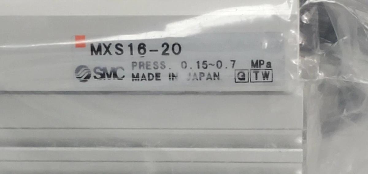 Used NEW SMC MXS16-20 AIR SLIDE TABLE 16 MM BORE 20 MM STROKE MXS1620