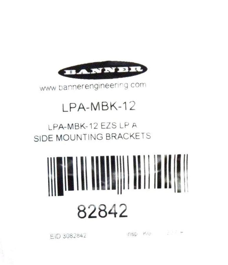 LOT OF 2 NIB BANNER LPA-MBK-12 MOUNTING BRACKETS 82842, LPAMBK12