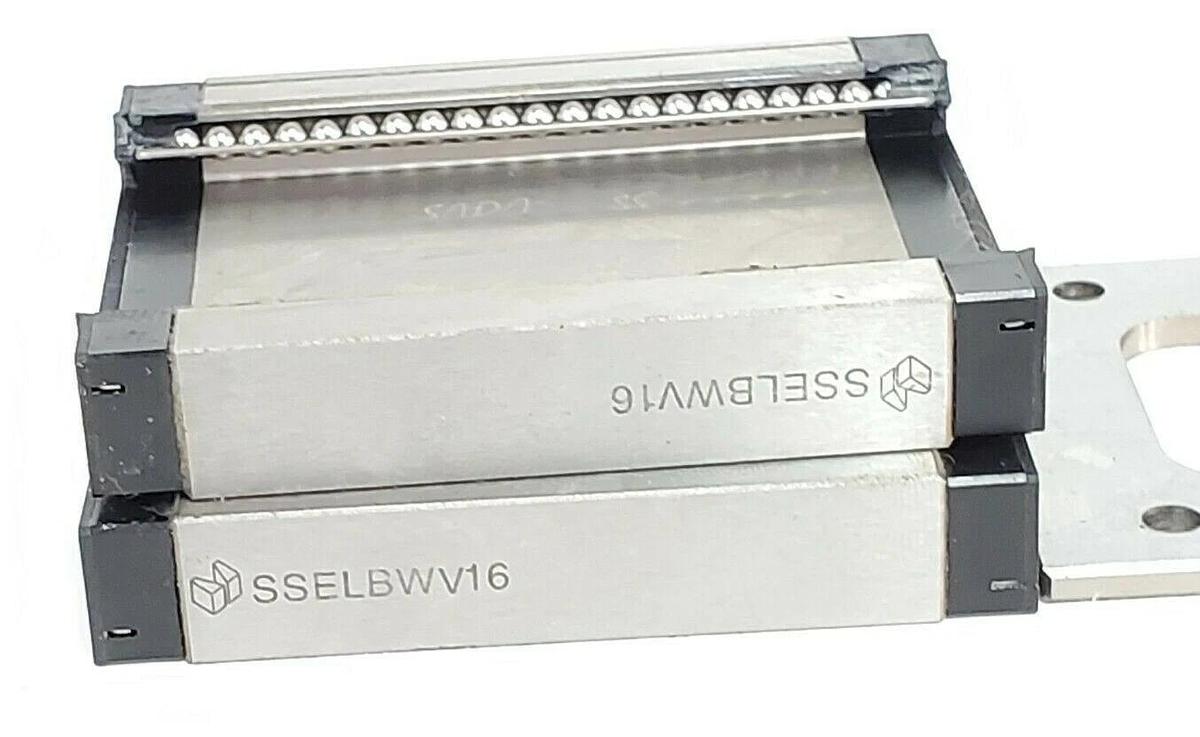 Used MISUMI SSELBWV16 GUIDE RAIL ASSEMBLY W/ MOUNT BRACKETS