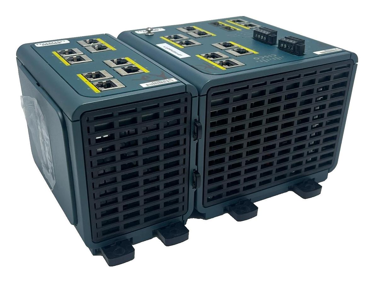 Used Cisco IE-3000-8TC-E Industrial Ethernet Switch w/ 8-Port IEM-3000-8TM= Expansion