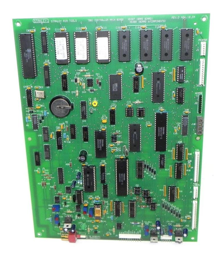 Used STANLEY AIR TOOLS T801 CONTROLLER MAIN BOARD REV. D X5387 (BARE BOARD) X5388
