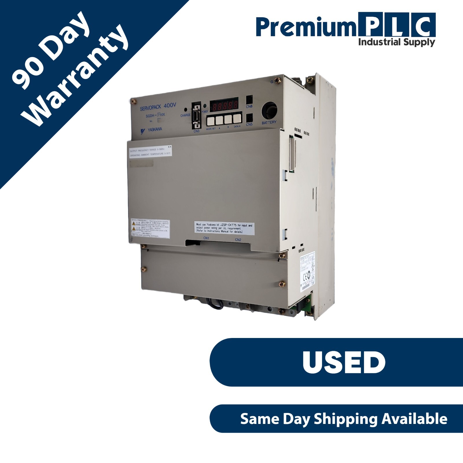 Used USED YASKAWA SGDH-75DE / SGDH75DE SIGMA II AMPLIFIER SERVOPACK 400V 3P 7.5kW