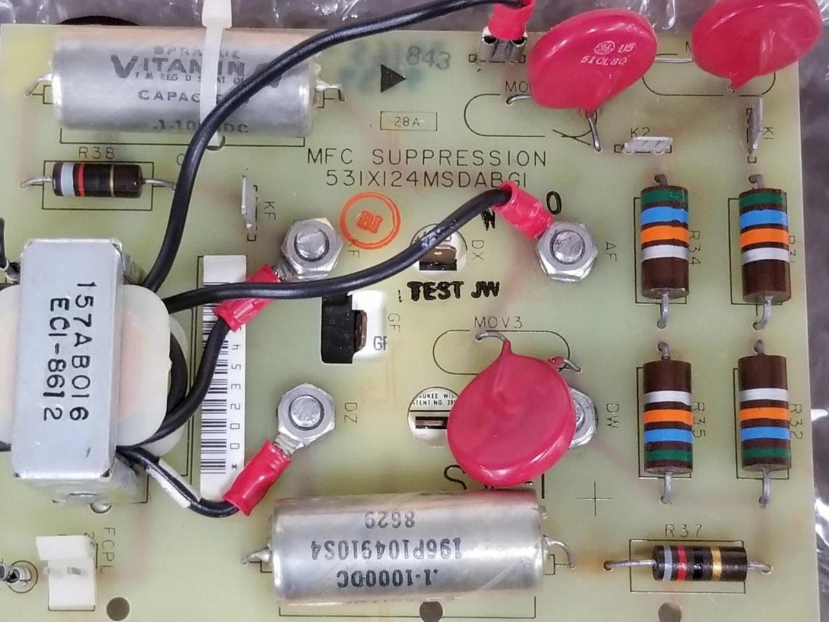 Used GENERAL ELECTRIC 531X124MSDABG1 MFC SUPPRESSION BOARD 53IXI24MSDABGI