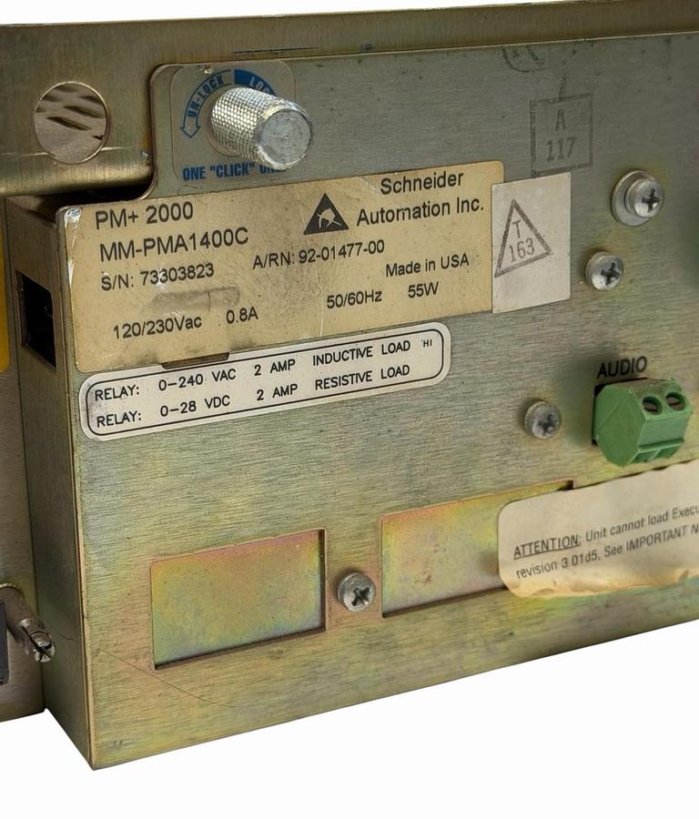 Used SCHNEIDER AUTOMATION MODICON MM-PMA1400C OPERATOR INTERFACE PM+ 2000