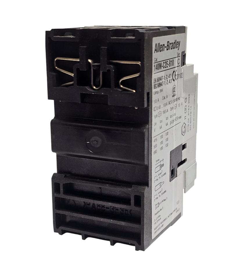 Used ALLEN BRADLEY 140M-C2E-B10 SER. C MOTOR PROTECTION CIRCUIT BREAKER 140MC2EB10