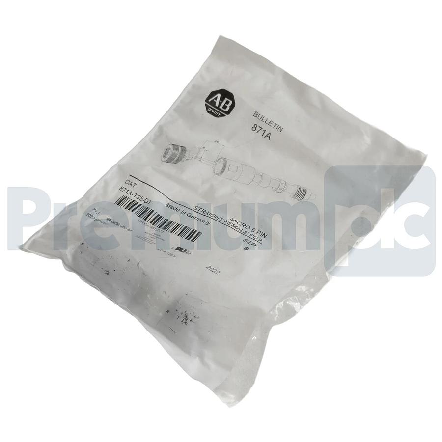 Used Allen-Bradley 871A-TS5-D1 /B Micro 5-Pin Straight Female PG9 Connector M12 NSFS