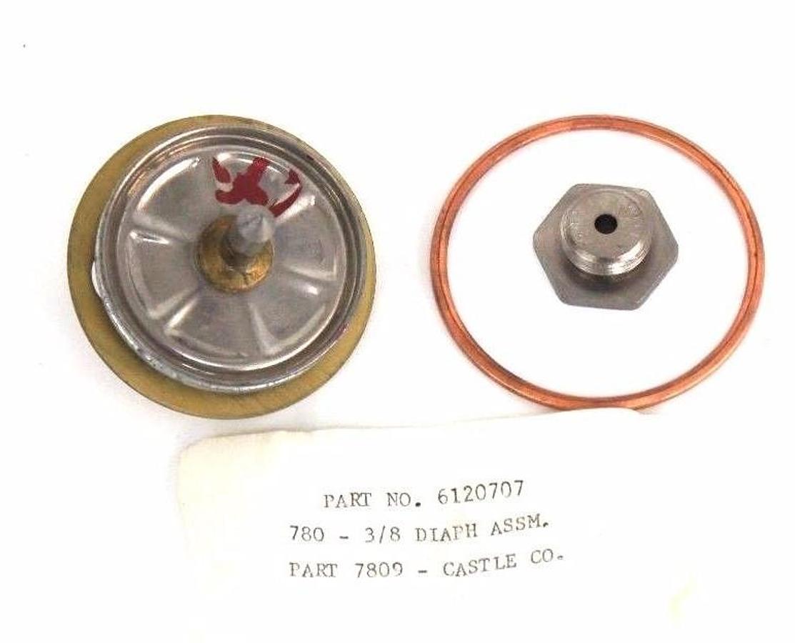Used NIB CASTLE CO. 6120707 , 780-3/8 DIAPHRAGM ASSEMBLY PART 7809