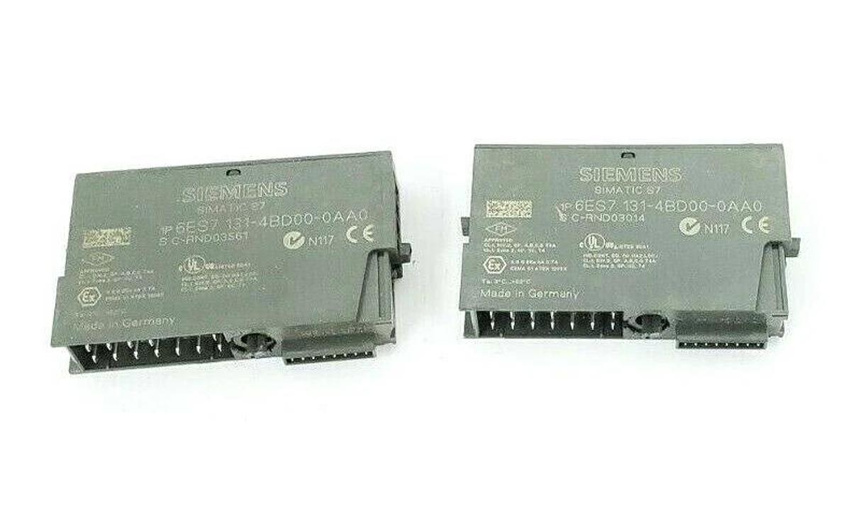 Used LOT OF 2 SIEMENS 6ES7 131-4BD00-0AA0 SIMATIC S7 INPUT MODULES 6ES71314BD000AA0