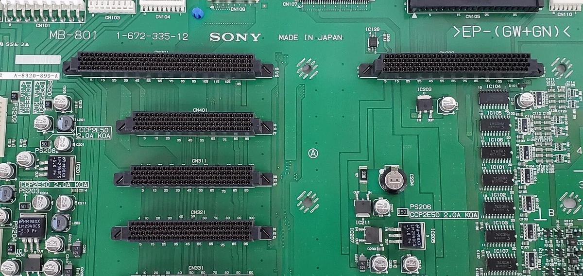 Used SONY MB-801 1-672-335-12 MOUNTED DIGITAL SURVEILLANCE CIRCUIT BOARD A-8320-899-A