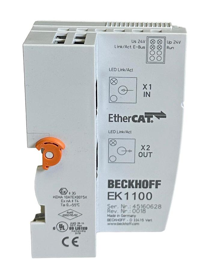 Used NEW BECKHOFF EK1100-0000 / EK1100 EtherCAT COUPLER MODULE 24VDC OEM