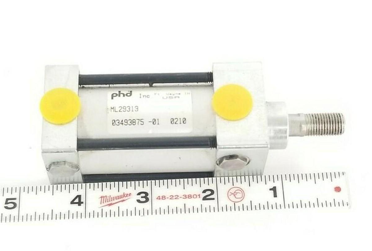 Used NEW PHD INC. ML29319 PNEUMATIC CYLINDER 03493875-01 1500PSI 0349387501
