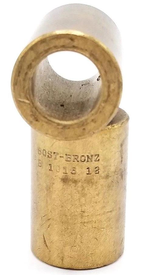 Used LOT OF 2 BOST-BRONZ B 1016 12 OIL IMPREGNATED SINTERED BRONZE BEARINGS B1016-12