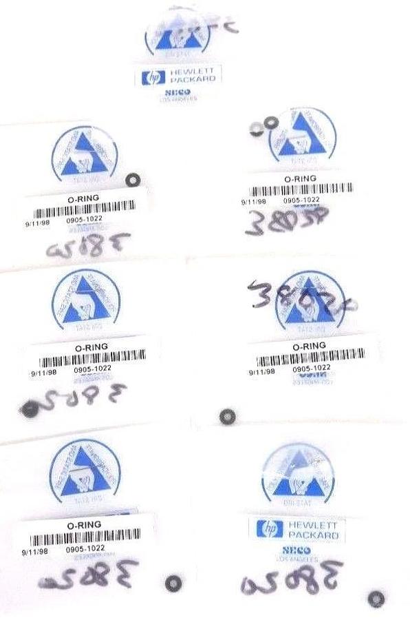 Used LOT OF 7 NEW HP / AGILENT TECHNOLOGIES 0905-1022 O-RINGS 09051022