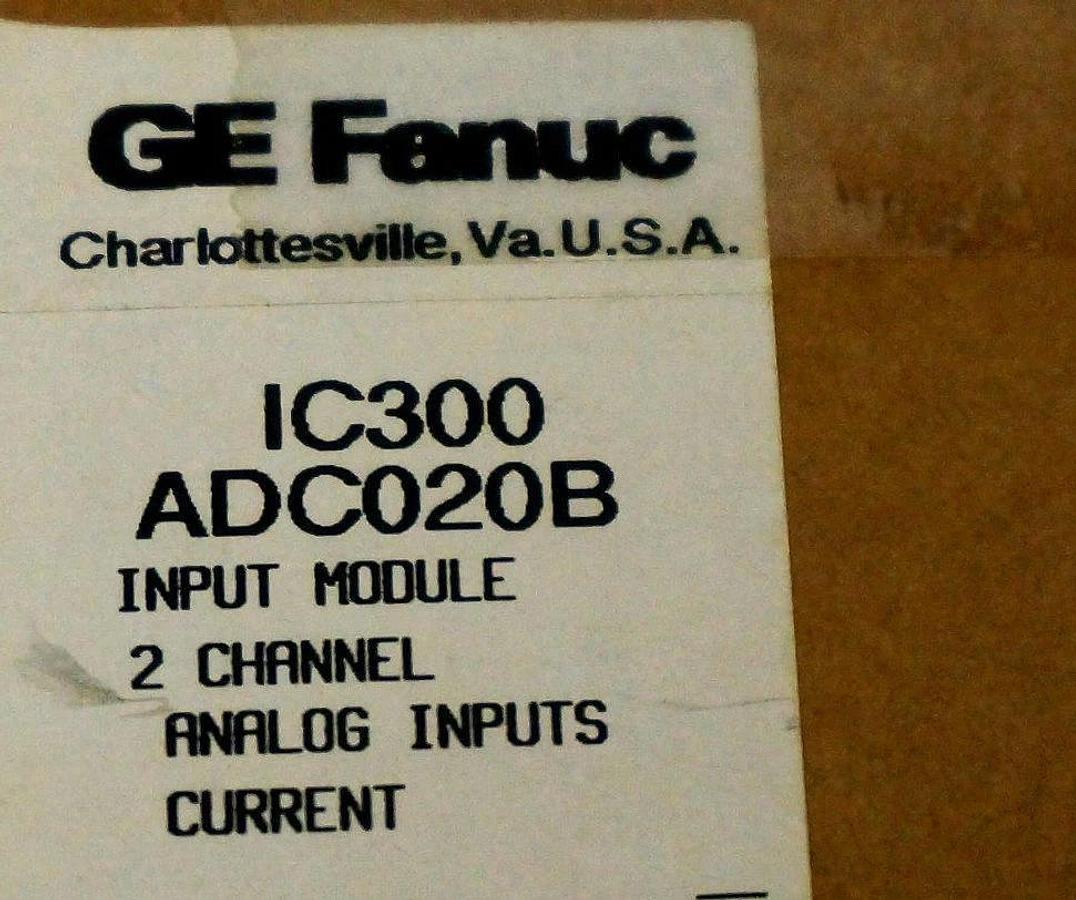 Used NEW SEALED GE FANUC IC300ADC020B ANALOG INPUT MODULE 2 CH. IC300ADC020