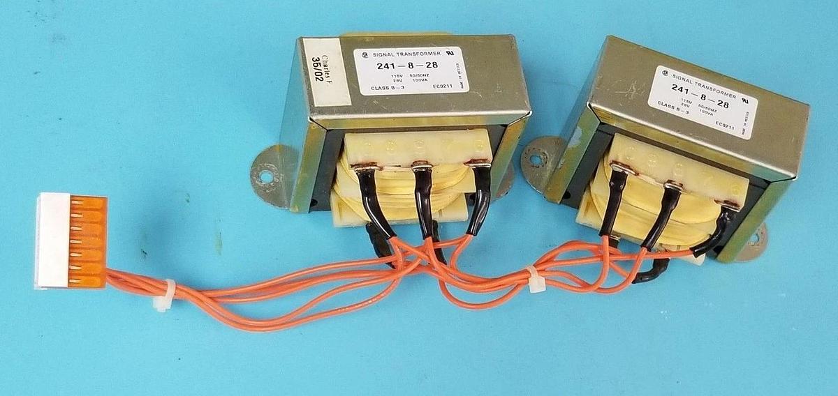 Used LOT OF 2 SIGNAL TRANSFORMER 241-8-28 TRANSFORMERS 115VAC 50/60HZ 100VA ASY-1162