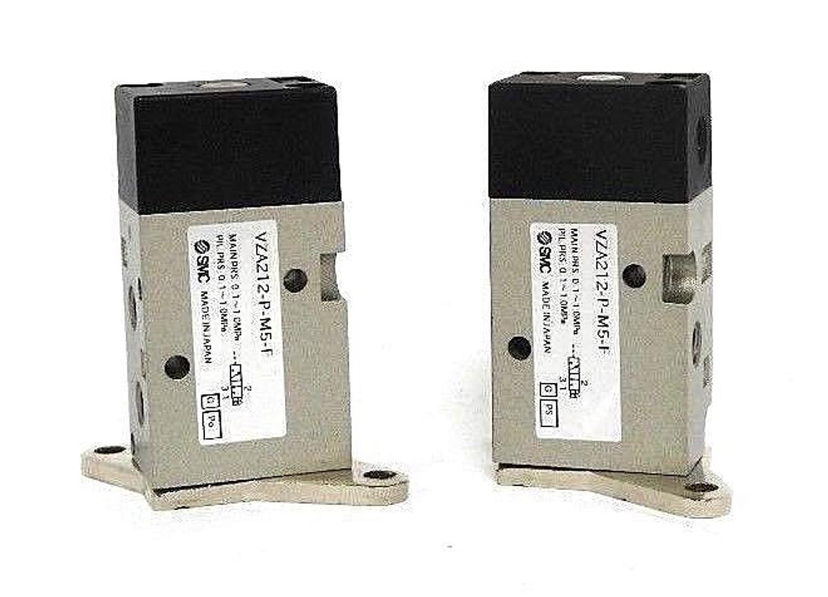 LOT OF 2 NEW SMC VZA212-P-M5-F AIR OPERATED VALVES VZA212PM5F