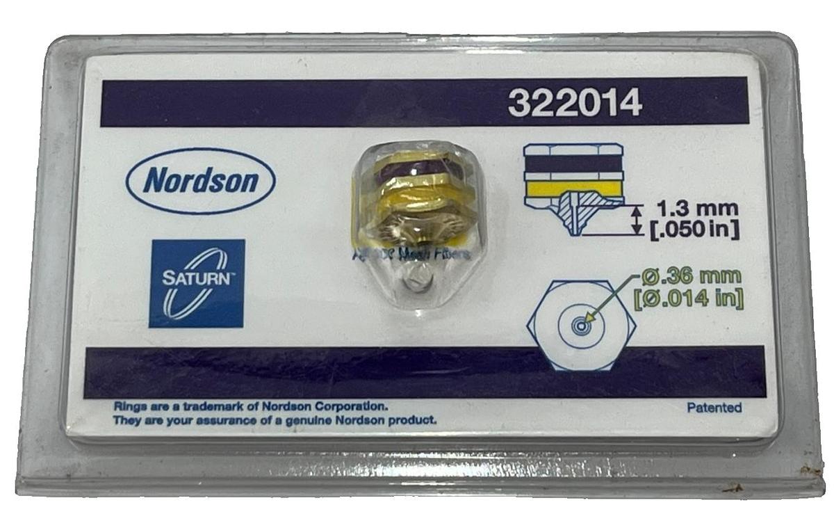 NORDSON 322014 Saturn Precision Hot Melt Nozzle .014 Orifice .050 Engagement