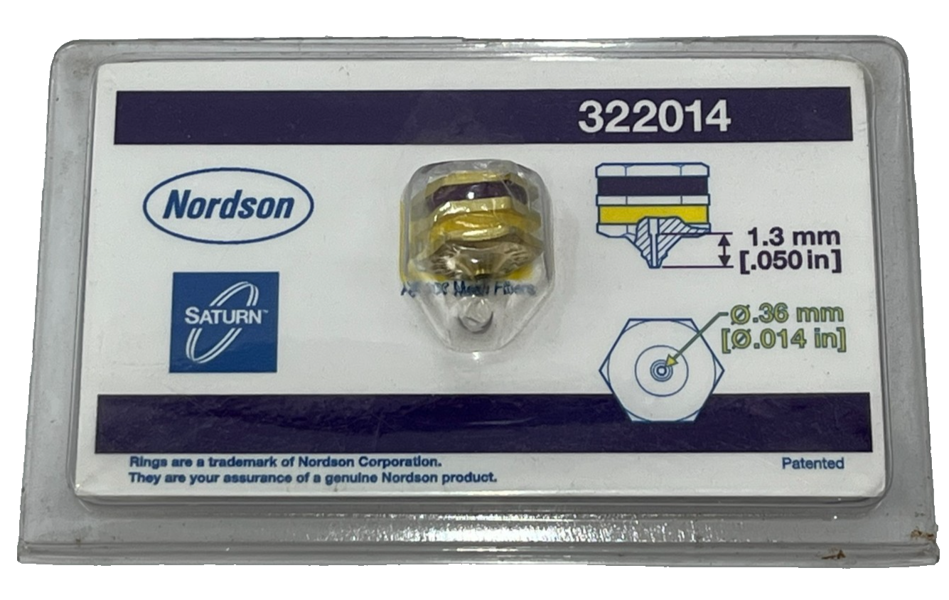 NORDSON 322014 Saturn Precision Hot Melt Nozzle .014 Orifice .050 Engagement