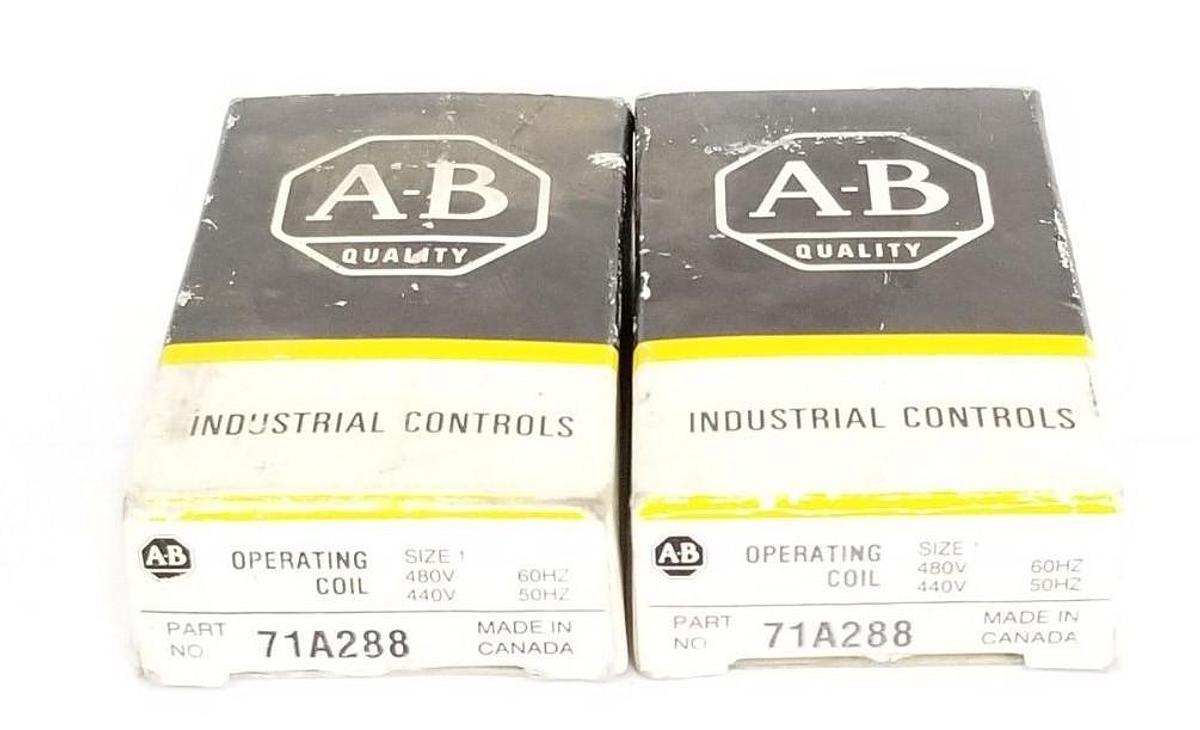 Used LOT OF 2 NIB ALLEN BRADLEY 71A288 OPERATING COILS SIZE 1 480/440V 60/50HZ