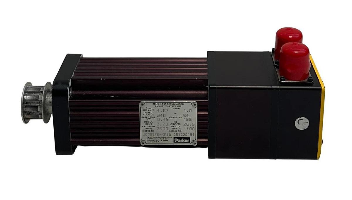 Used PARKER J0702FE-KMSB Gemini J-Series AC SERVO MOTOR 0.45kW 340V IP64 w/BRAKE USNP