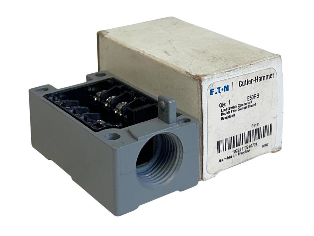 EATON CUTLER-HAMMER E50RB LIMIT SWITCH RECEPTACLE DOUBLE POLE NSMP