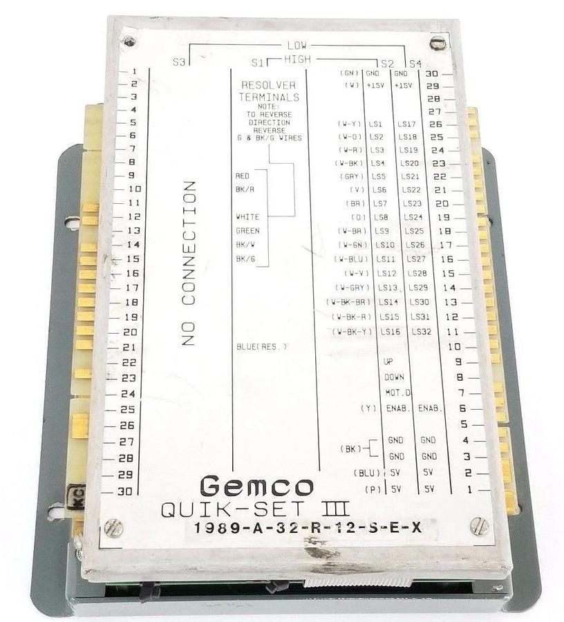 Used GEMCO QUIK-SET III 1989-A-32-R-12-S-E-X CONTROLLER 1989A32R12SEX