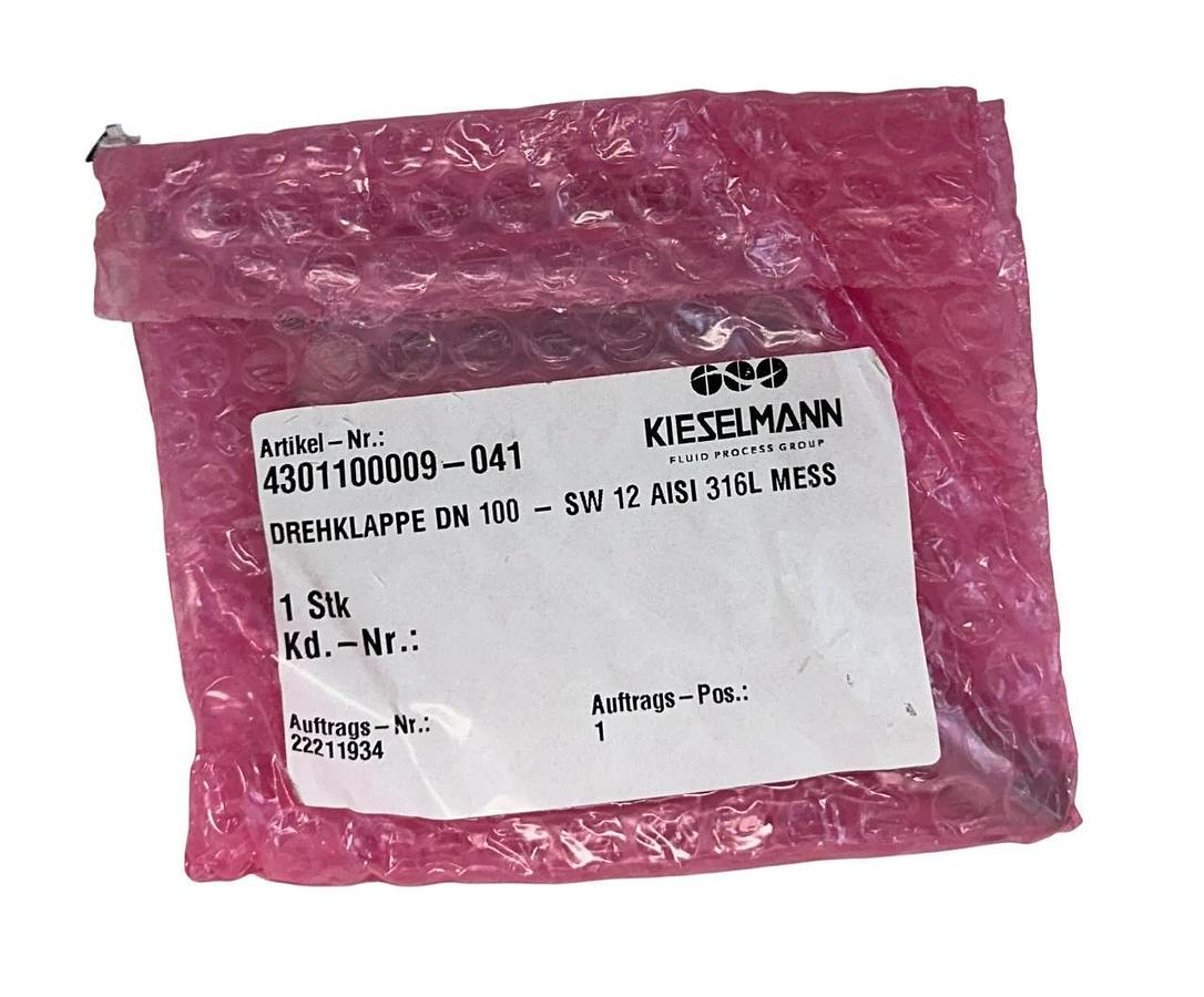 KIESELMANN 4301100009-041 / 4301100009041 ROTARY VALVE DN100 SW12 AISI 316L NSMP
