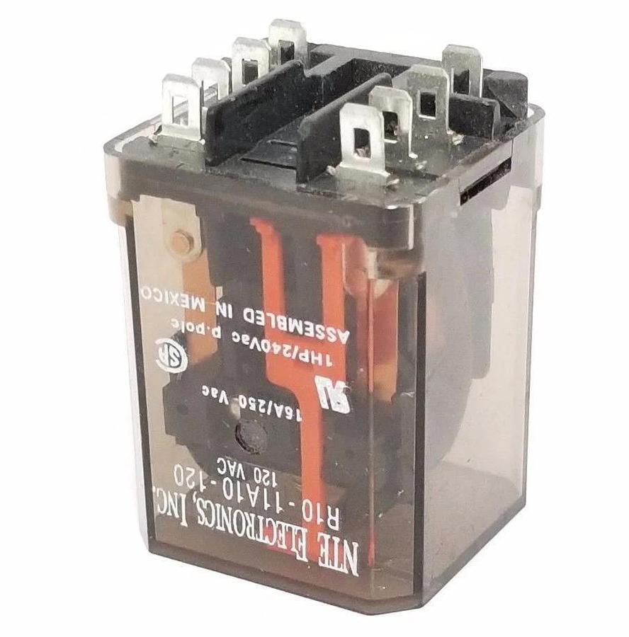 Used NTE ELECTRONICS INC. R10-11A10-120 RELAY 120VAC, 50/60HZ, R1011A10120