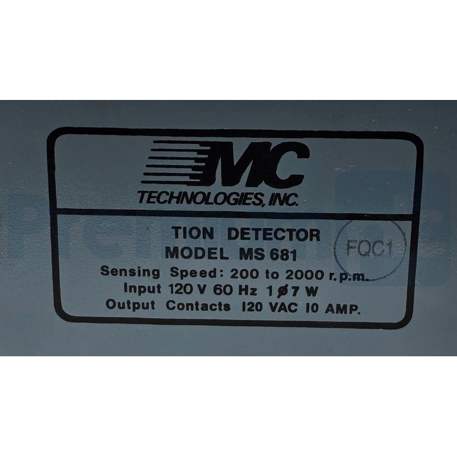 Used AVG MC Autotech Controls SMC-MS681-010 | MS-681 Motion Detector 200-2000RPM NSNP