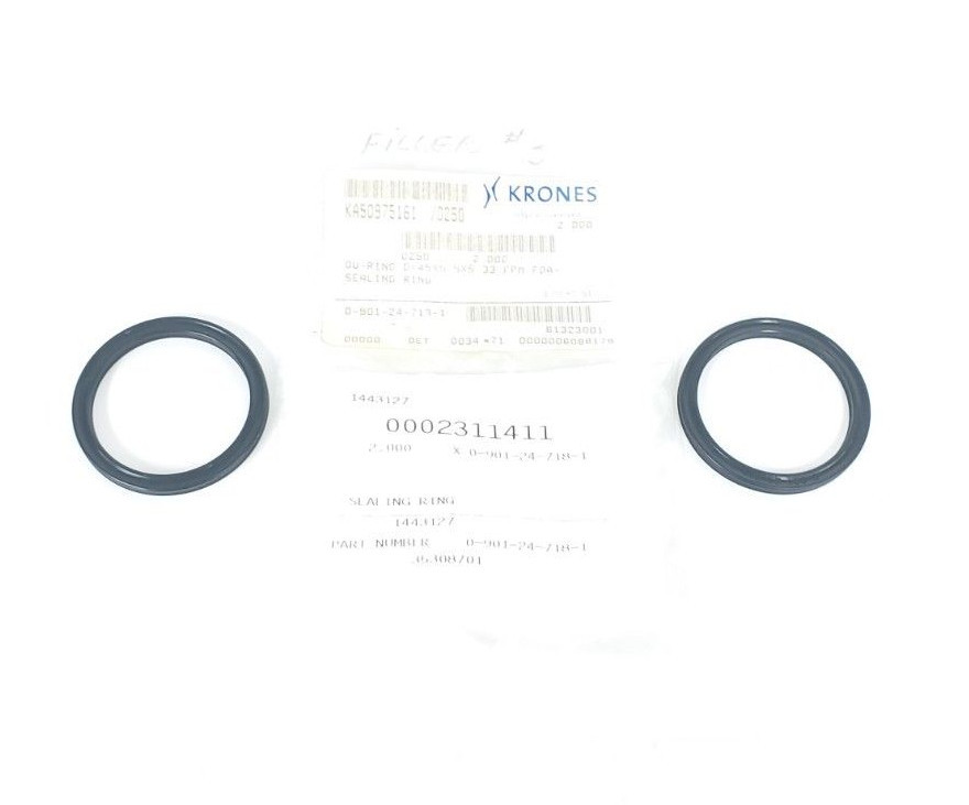 Used LOT OF 2 NEW KRONES 0-901-24-718-1 SEALING RINGS 0901247181