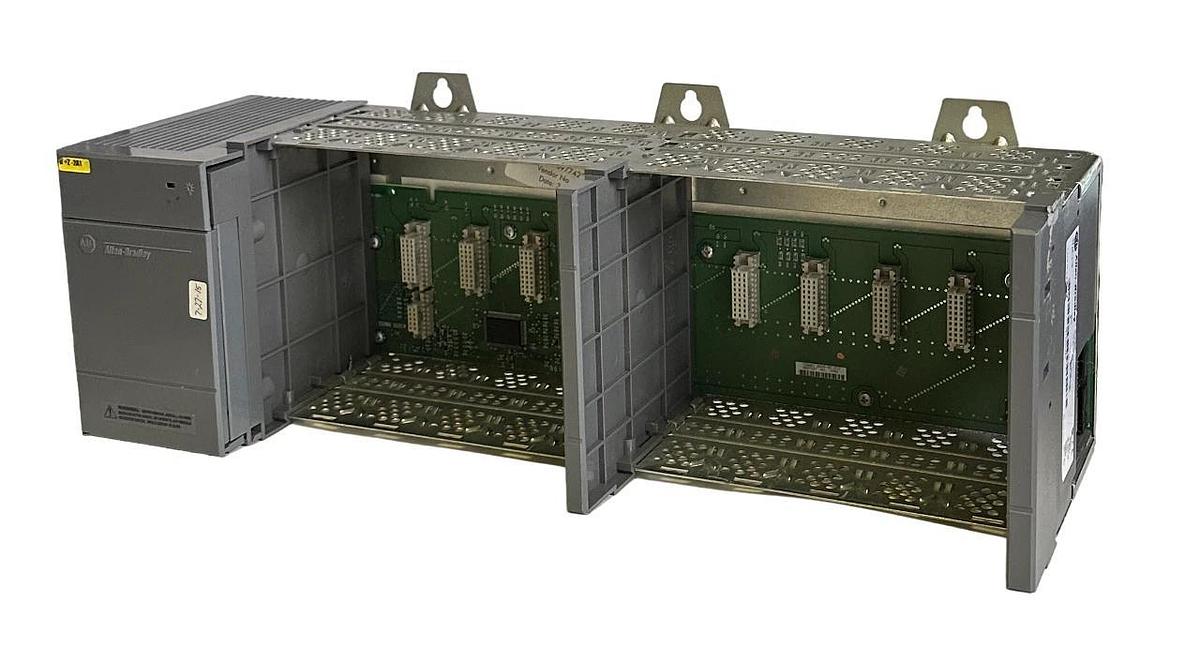 Used ALLEN BRADLEY 1746-P3 /A SLC 500 POWER SUPPLY W/ 1746-A10 /B 10-SLOT MODULE RACK