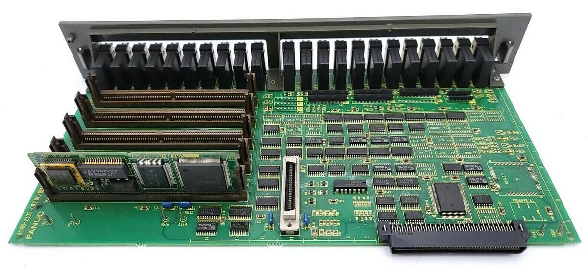 Used FANUC A16B-2202-0820/02B AUXILIARY AXIS CONTROL PC BOARD W/ A20B-2902-0070/04B