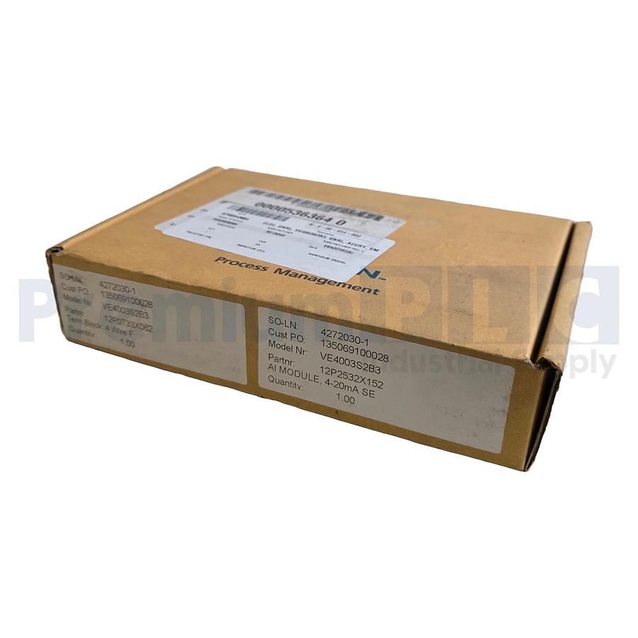 EMERSON VE4003S2B3 DeltaV AI 4-20mA HART 8CH CARD 12P2532X152 KJ3222X1-BA1 NSMP
