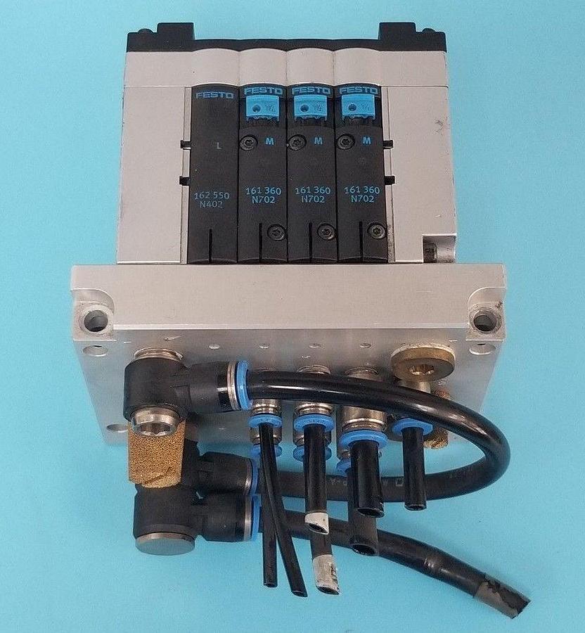Used FESTO ELECTRIC CPV14-VI-P4-1/8-B MULTI PIN BASE W/ CPV-14-VI , CPV14-GE-FB-4
