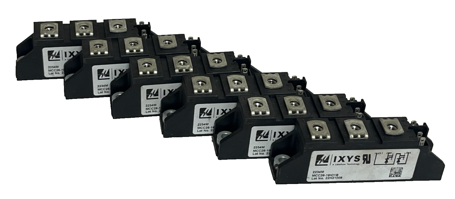 Used Lot of 6 IXYS MCC26-16IO1B Thyristor Module 1600V 32A SCR/Diode Power Module