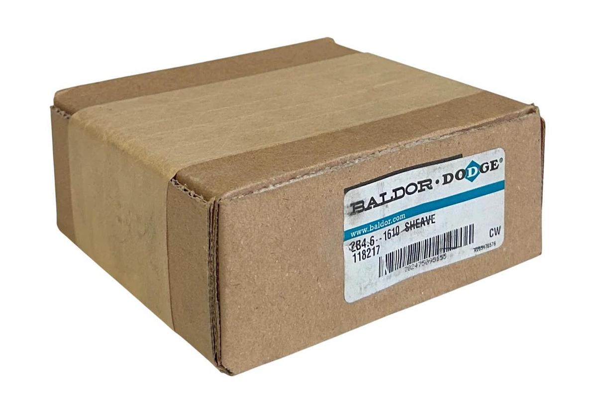 Used BALDOR DODGE 2B4.6-1610 / 118217 SHEAVE TAPER-LOCK 2-GROOVES V-BELT PULLEY NSFS